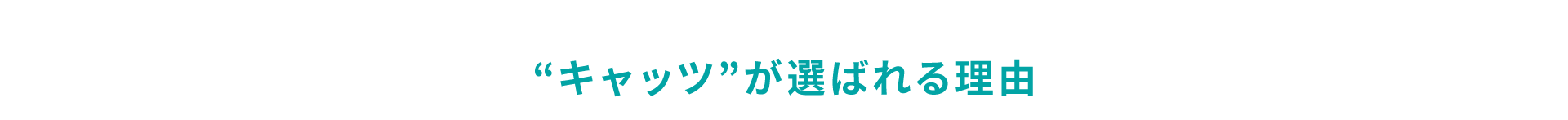 キャッツが選ばれる理由