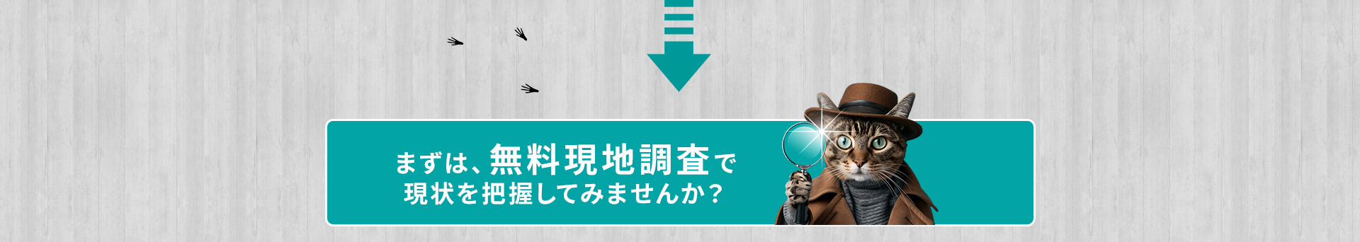 まずは無料現地調査で現状を把握しませんか？