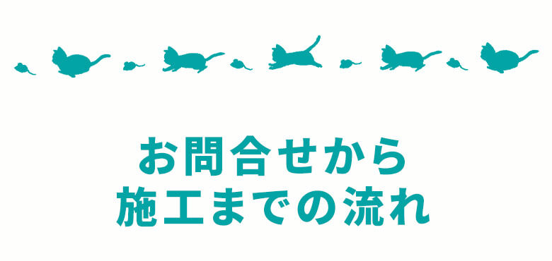 お問合せから施工までの流れ