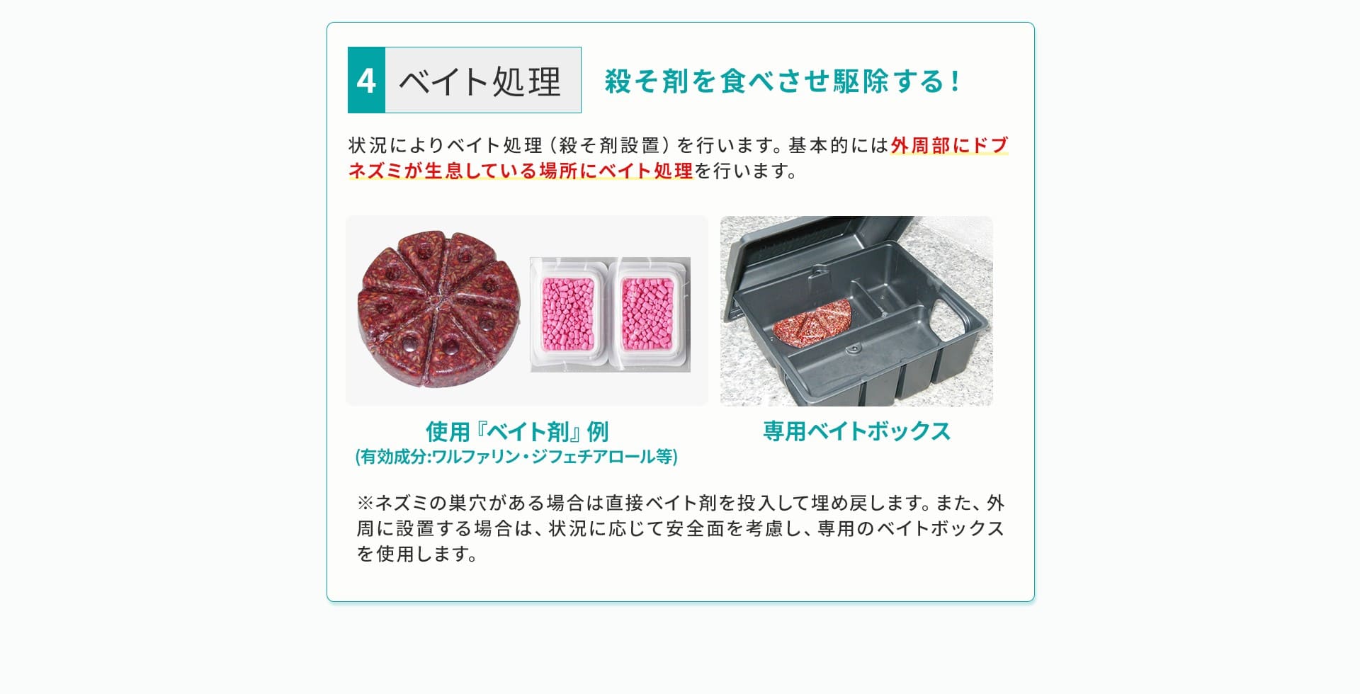 ベイト処理
