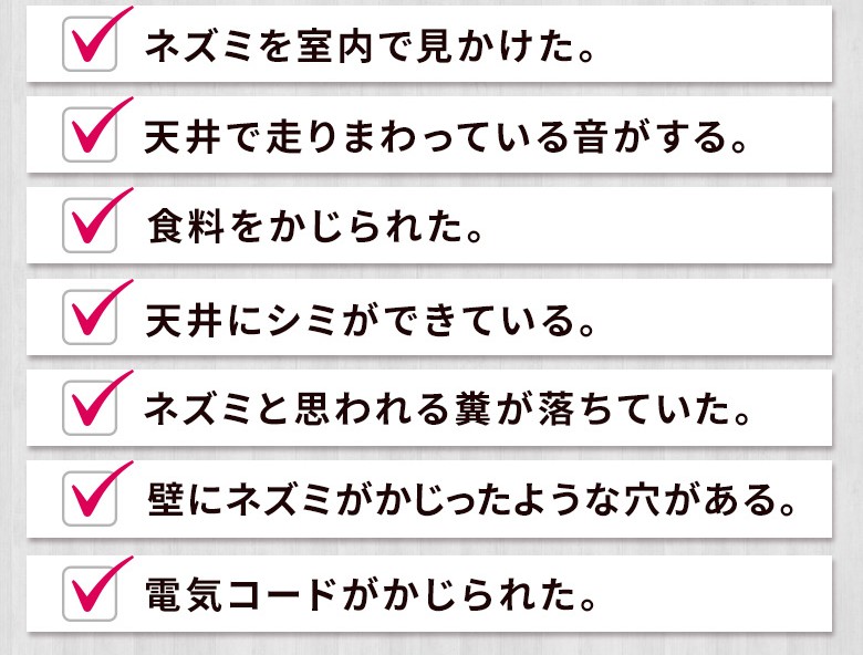 ネズミを室内で見かけた