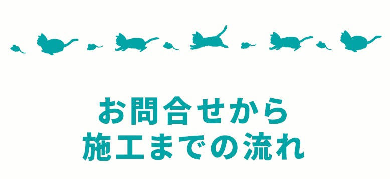 お問合せから施工までの流れ
