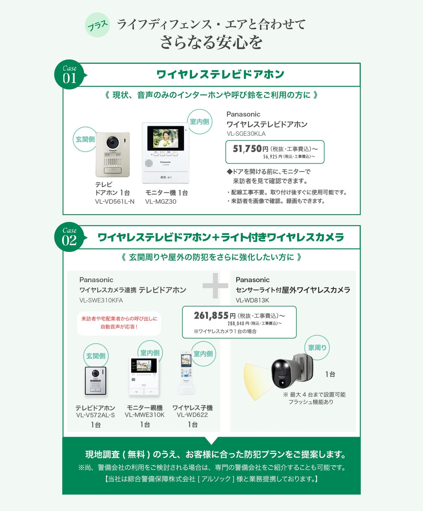 選べるオプション