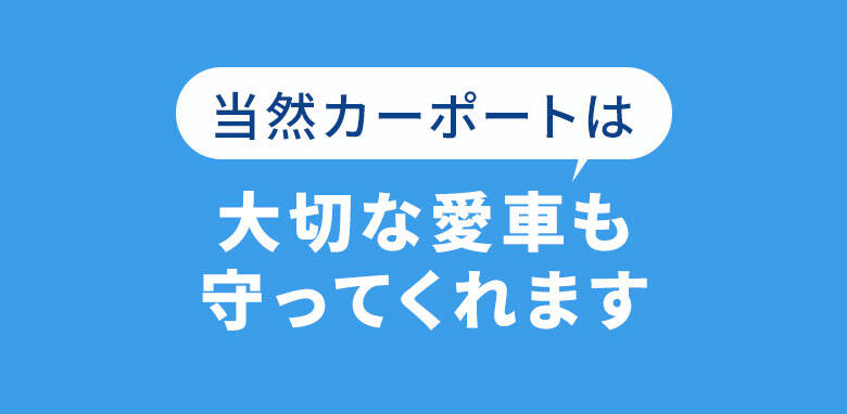 カーポートは大切な愛車も守ってくれます